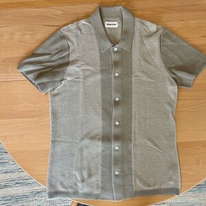 Taylor Stitch SAGE Green Knit Polo Button Down Sz. 42 EUC (worn 2-3 times)